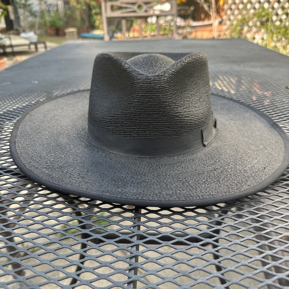 Stylish Black straw Brixton Fedora Hat for Men and Woman 7 1/2